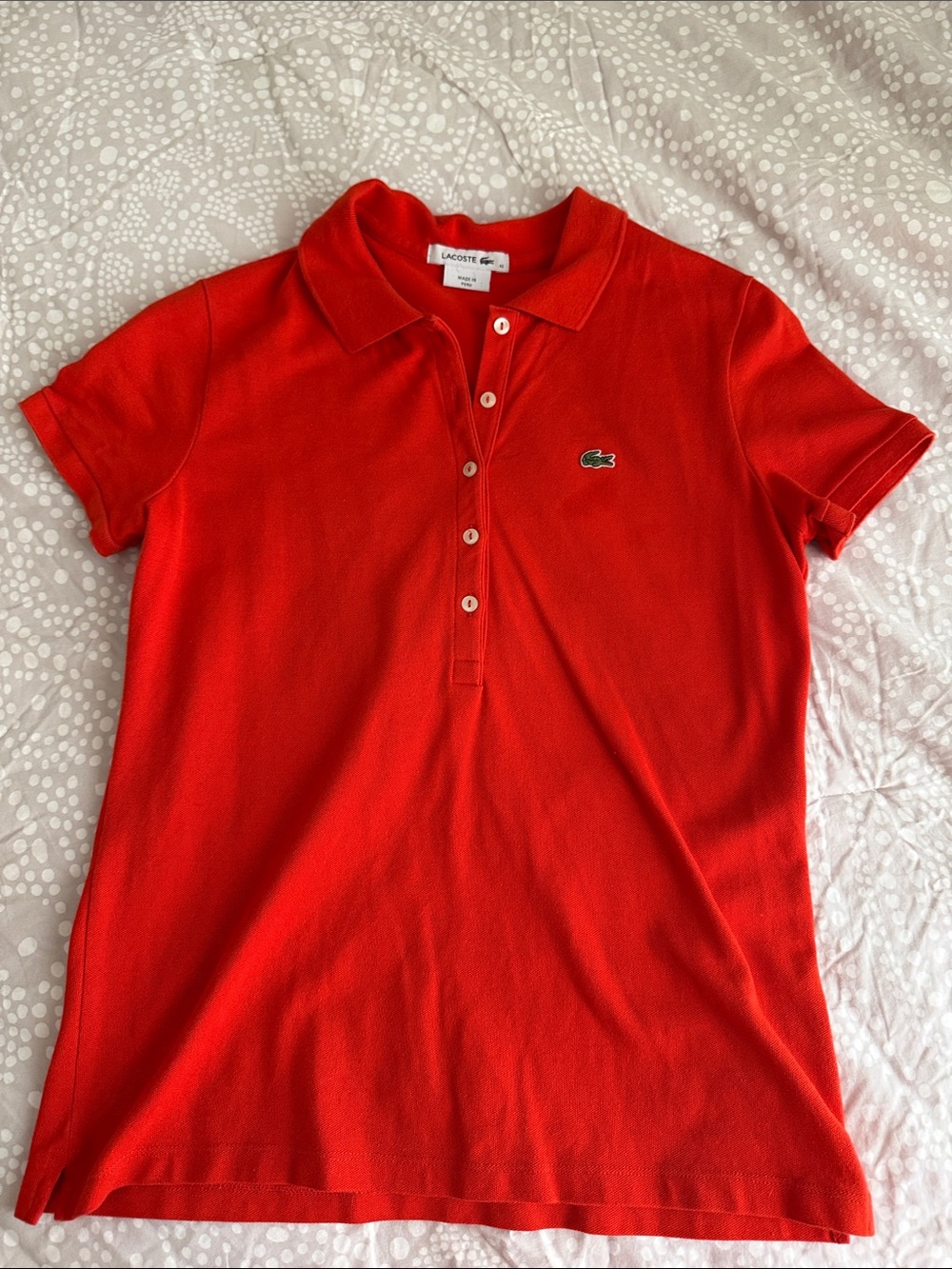 Lacoste Women's Bright Red Short-Sleeve Polo